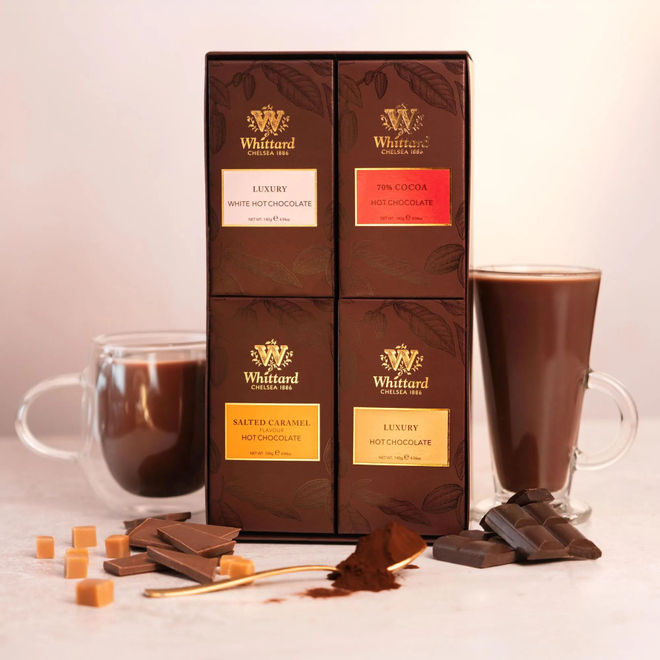 Whittard Chelsea 1886 Набор горячего шоколада Classic Hot Chocolate Collection, 4x140г