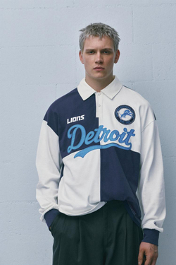 PULL&BEAR Футболка-поло NFL Detroit Lions, белый