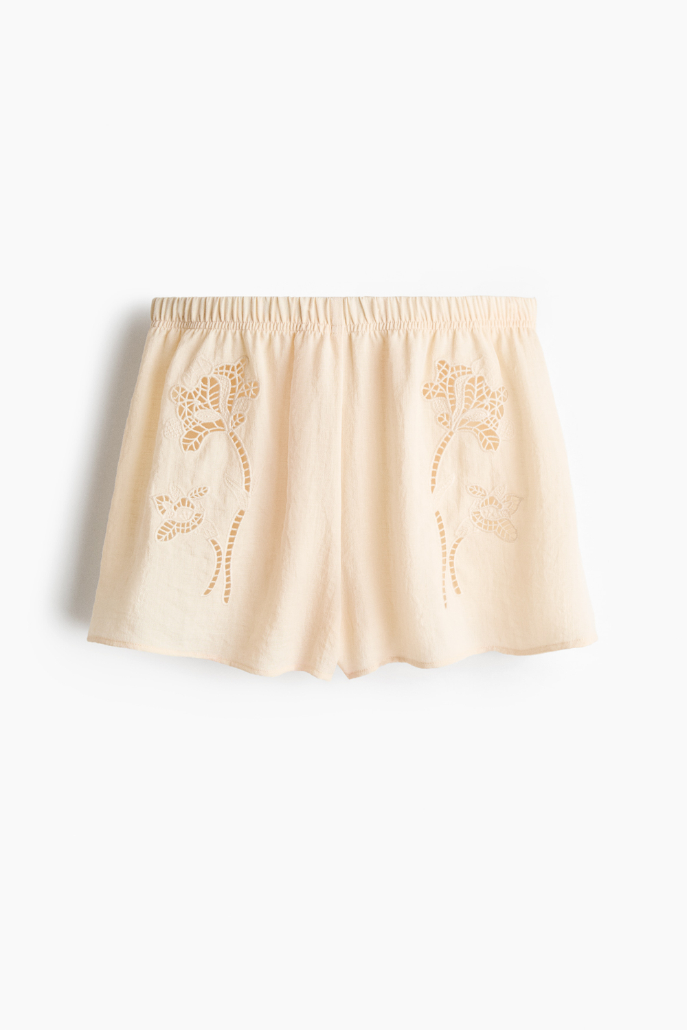 Шорты с цветочной вышивкой - H&M