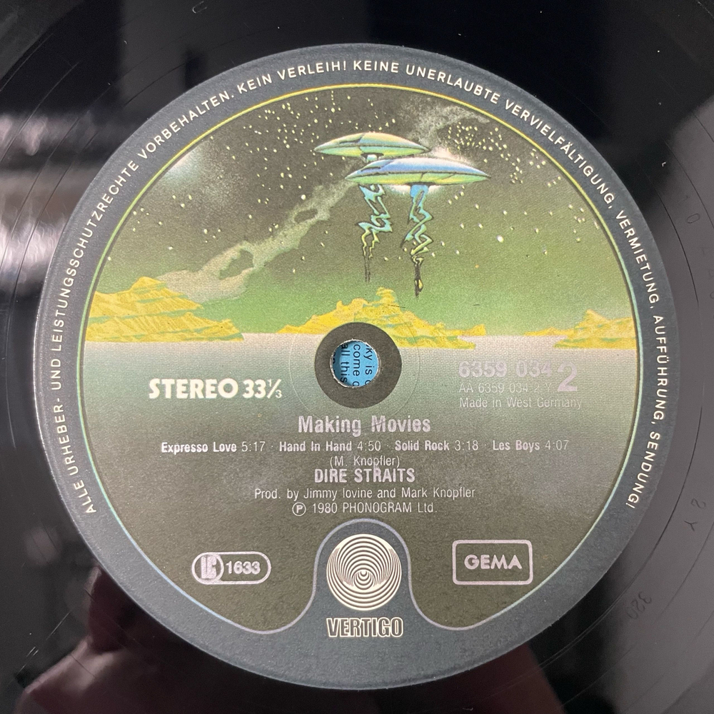 Винтажная виниловая пластинка LP Dire Straits Making Movies (Германия 1980)