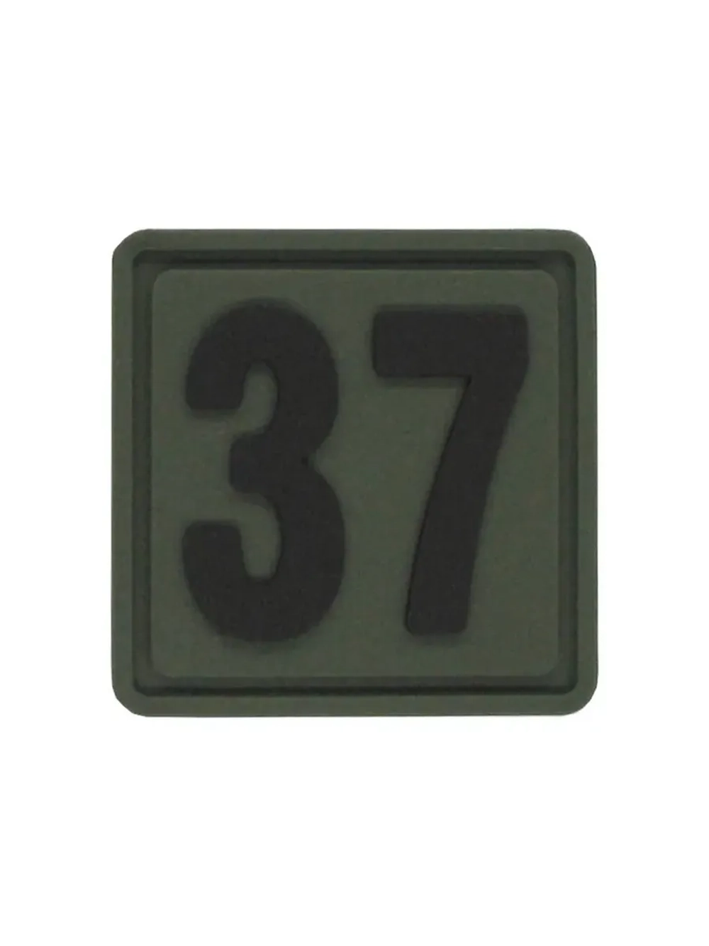 Шеврон на липучке цифра 37 Внимание! Размер 2.5х2.5 см