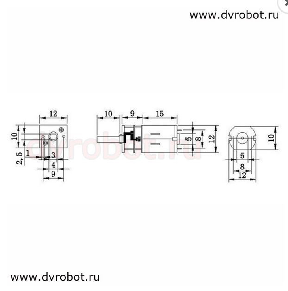 Мотор GA12YN20-200 (12V200rpm)
