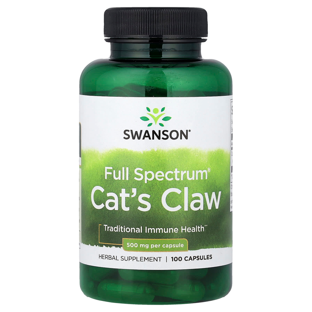 Swanson Vitamins, Full Spectrum®, кошачий коготь, 500 мг, 100 капсул