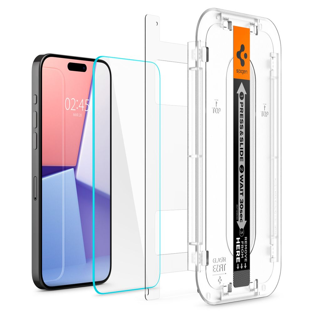 Защитное стекло Spigen Glas.tR 2 шт. для iPhone 15 Pro Clear