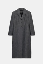 Мантеко шерстяной пальто, облегающий силуэт, ZW COLLECTION LIMITED EDITION