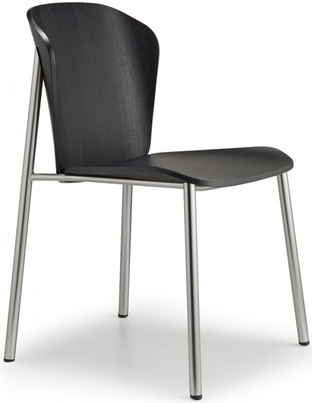 Стул деревянный Scab Design Finn Metal Wood, матовый никель, черный ясень