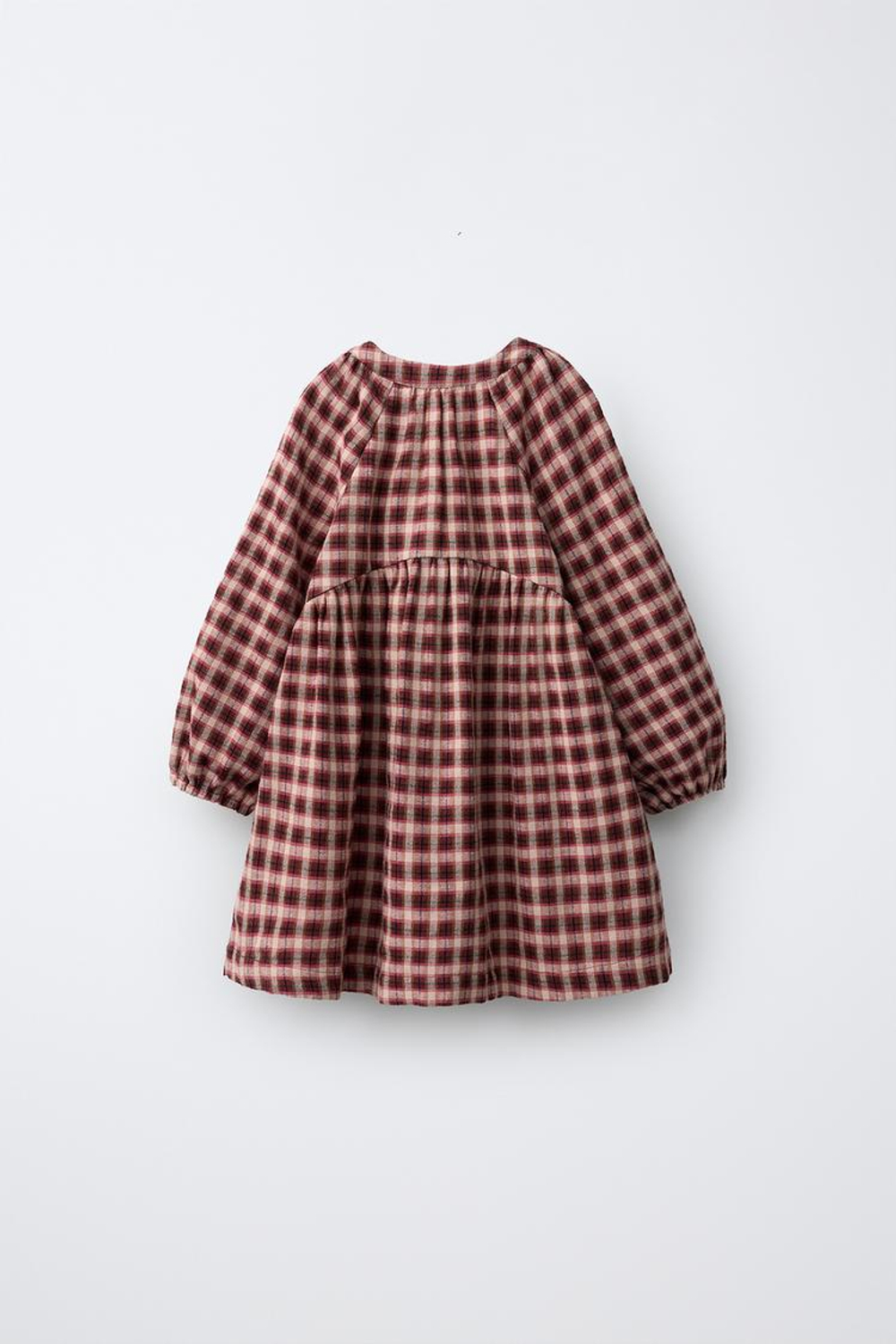 ZARA ПЛАТЬЕ В КЛЕТКУ, РОЗОВАТЫЙ