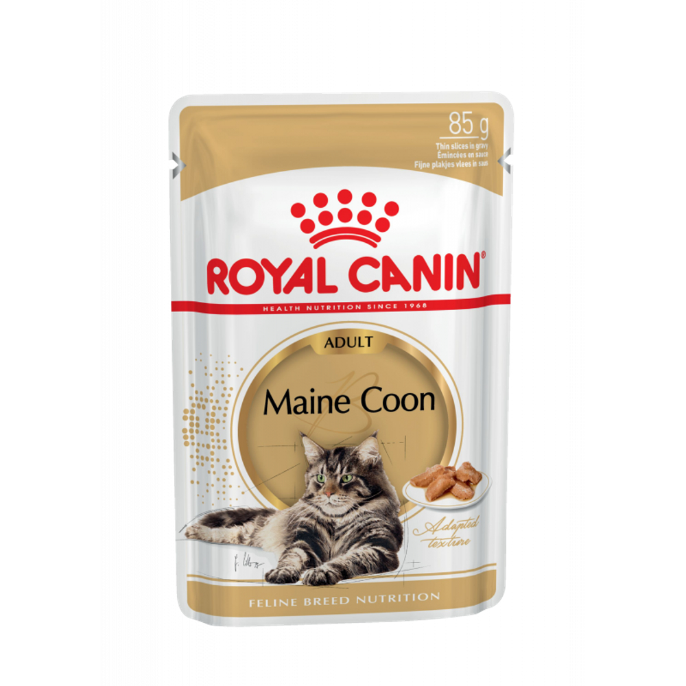 Royal Canin Maine Coon Adult Мейн Кун Эдалт Корм влажный для взрослых кошек породы Мэйн Кун соус 85г
