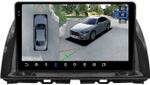 Магнитола для Mazda CX-5 2011-2017 (рамка 10) - FarCar BX2007M-360 монитор 10.36" 2K QLED на Android 13, Быстрая, CarPlay, 4G SIM-слот, 4 камеры в комплекте