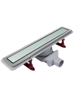 Водоотводящий желоб (трап) 400х70 (Белое глянцевое стекло Evolution Glass) ZSt.1133.4002Тра