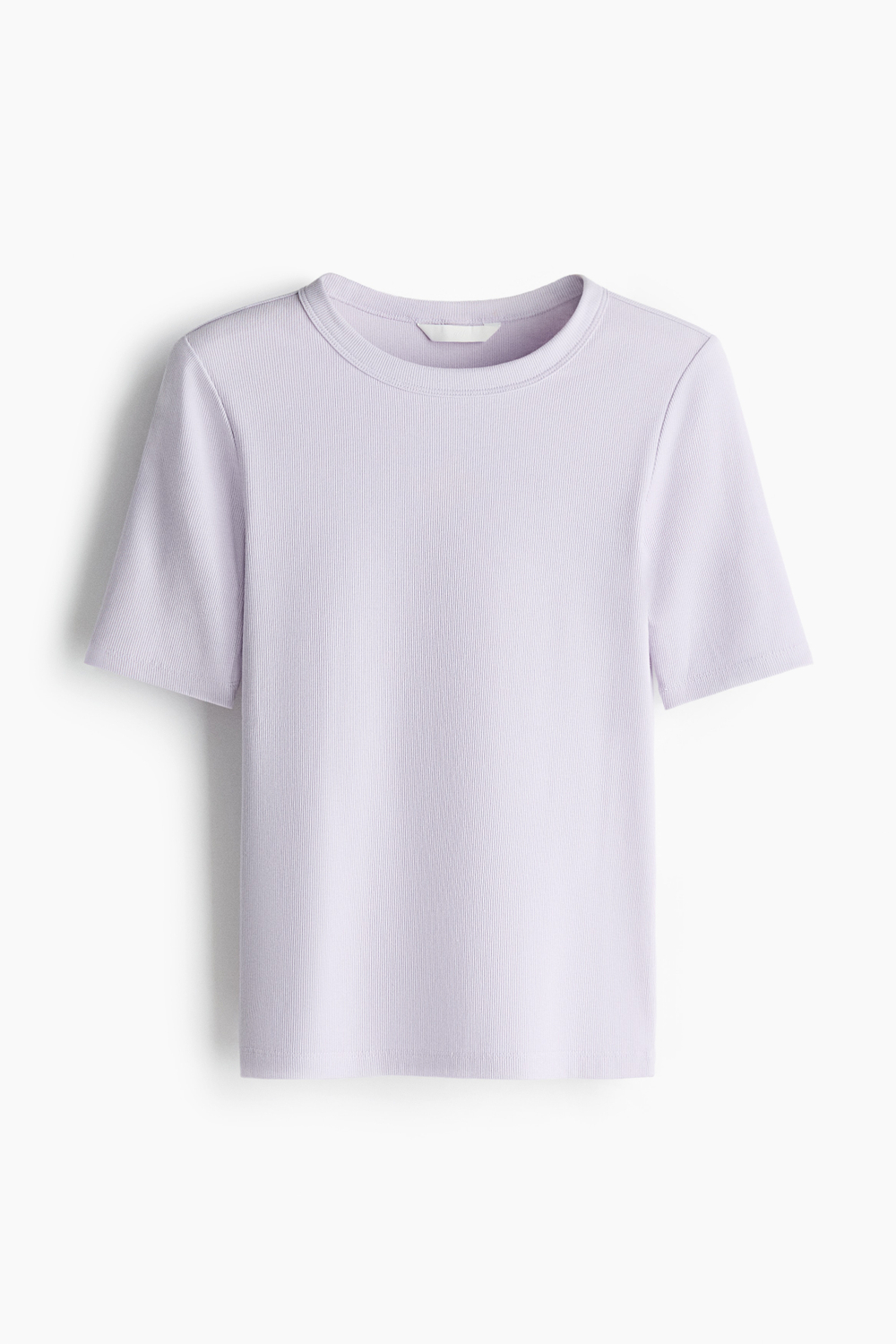 Облегающая футболка в рубчик — круглый вырез - H&M