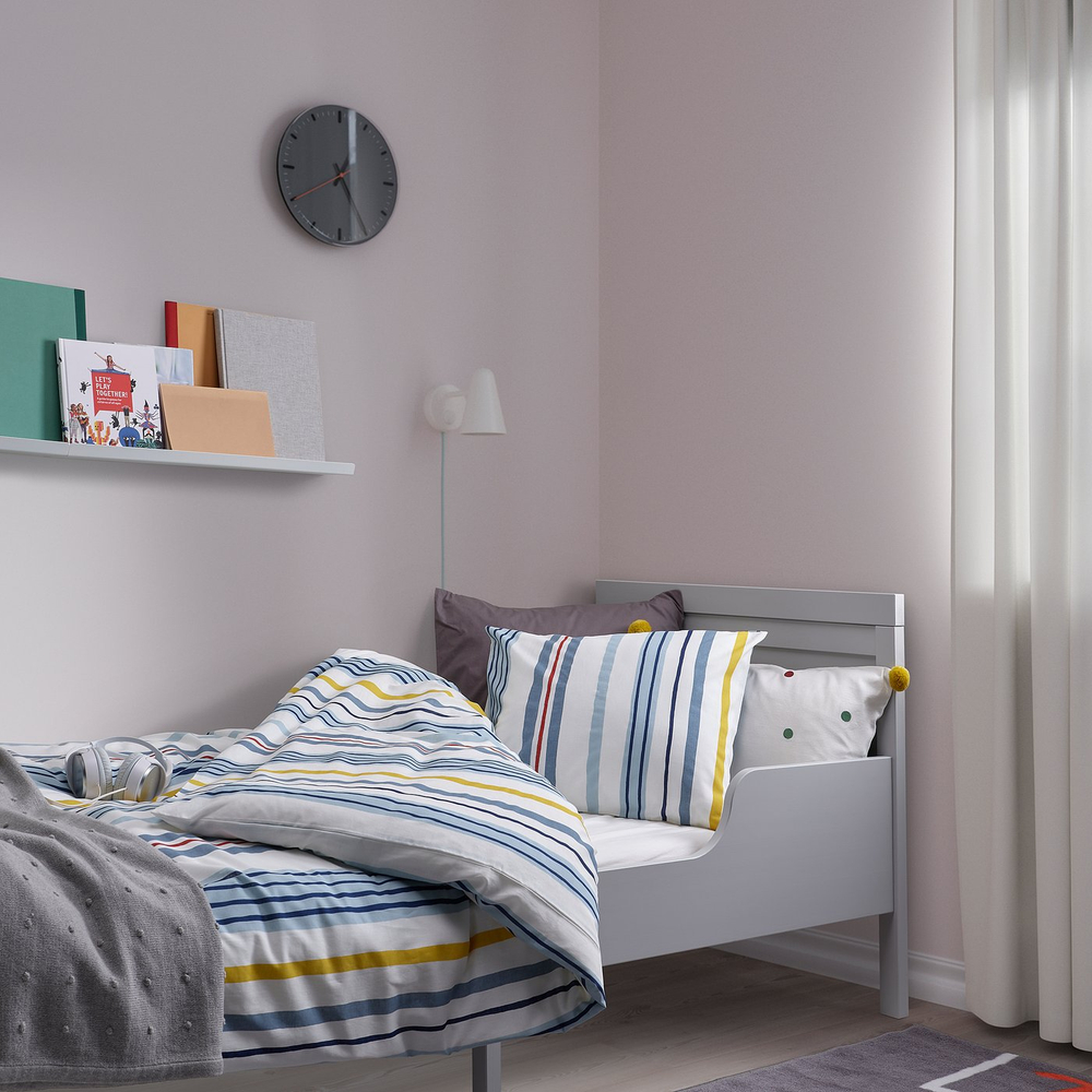 IKEA NATTSLÄNDA  (ИКЕА НАТТСЛЭНДА)  -  Пододеяльник и наволочка - полоска/разноцветный 150х200/50х60 см