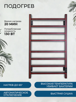 Полотенцесушитель электрический AVS Техно 40x80 титановый графит 831-E001-4080-TGR