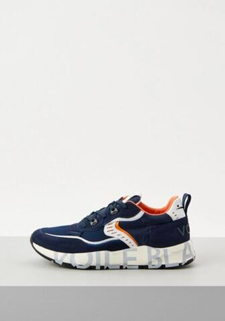 Кроссовки муж. Voile Blanche CLUB01 SUEDE синий пятка лого