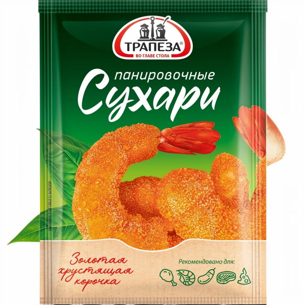 Сухари панировочные Трапеза, НПК 100 г 24 шт/кор