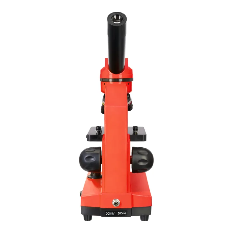 Микроскоп Levenhuk Rainbow 2L Orange\Апельсин - вид сзади