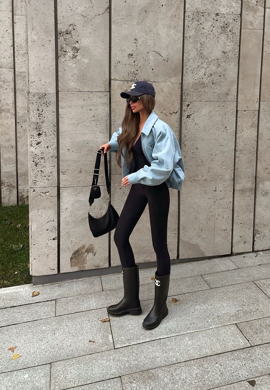 Удлинённый бомбер DENIM