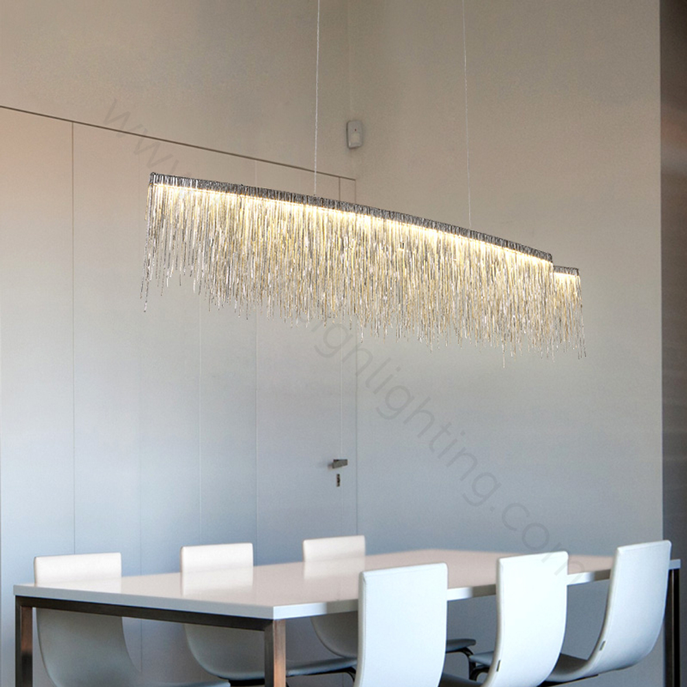 Pendant design lamp Waterfall  L150 (Silver)