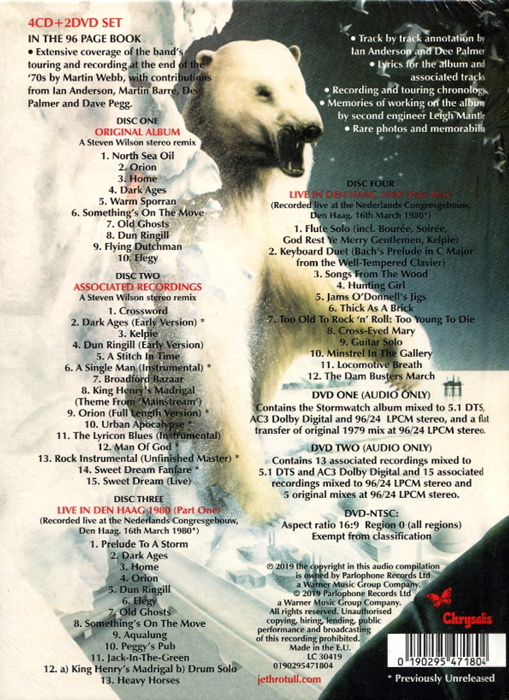Jethro Tull / Stormwatch (The 40th Anniversary Force 10 Edition)(4CD+2DVD Audio)