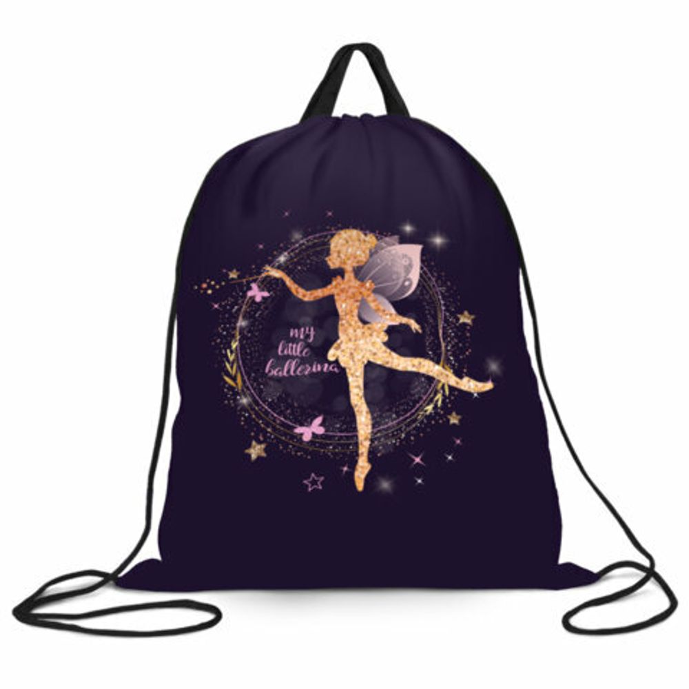 Мешок для обуви BRAUBERG KIDS, с петлей, 42х34 см, "Gold fairy", 272414
