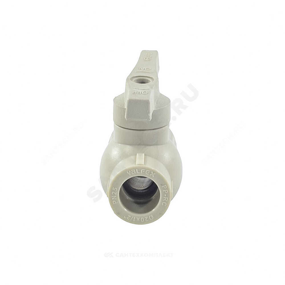 Кран шаровой PP-R серый Дн 20х1/2" НР VALFEX 10144220Г