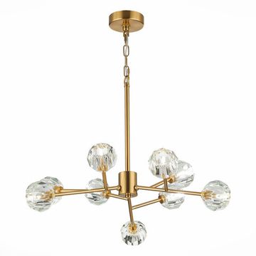 Светильник подвесной 9*G4 SL1166.303.09 латунь/прозрачный Romano ST-Luce