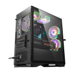 Корпус darkFlash DLM22, Без БП, mATX, чёрный, 2xUSB2, 1xUSB3, бок: закалённое стекло на шарнирах (DLM22-BK)