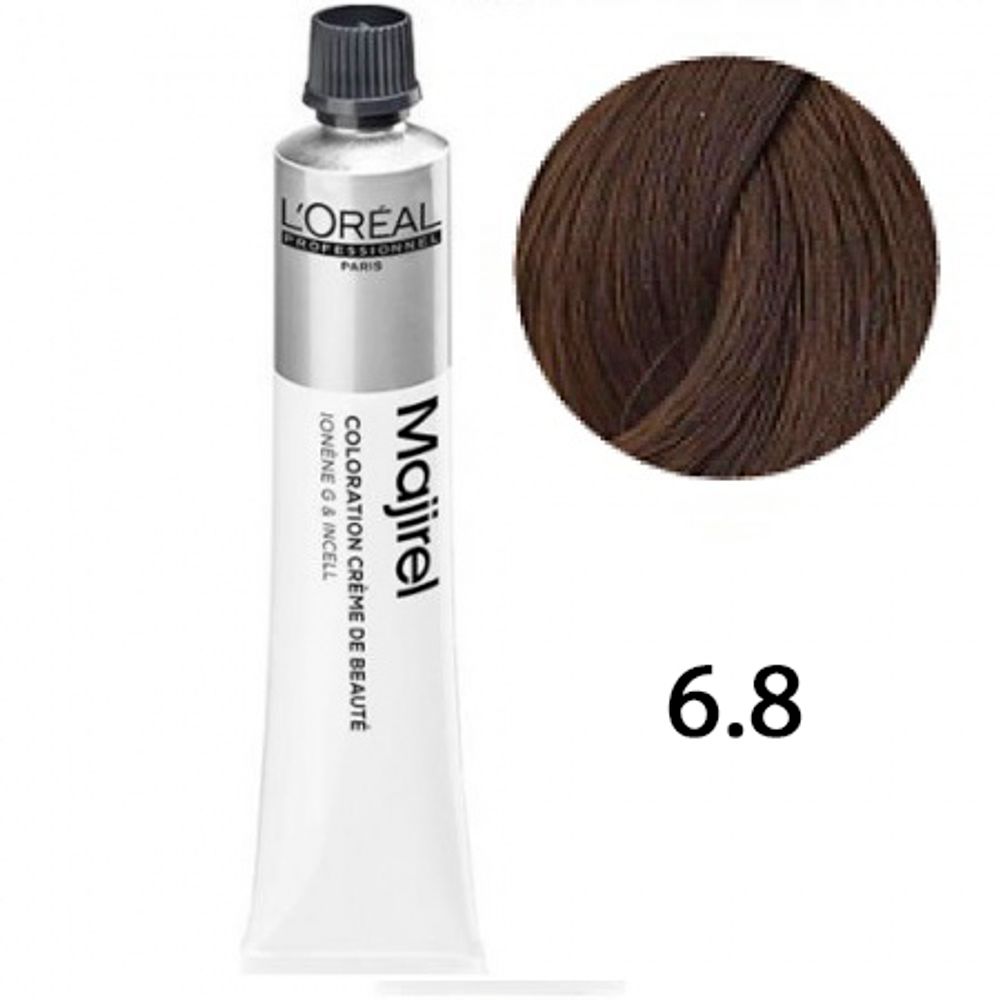 L'Oreal Professionnel Majirel 6.8 Темный блондин мокко 50мл