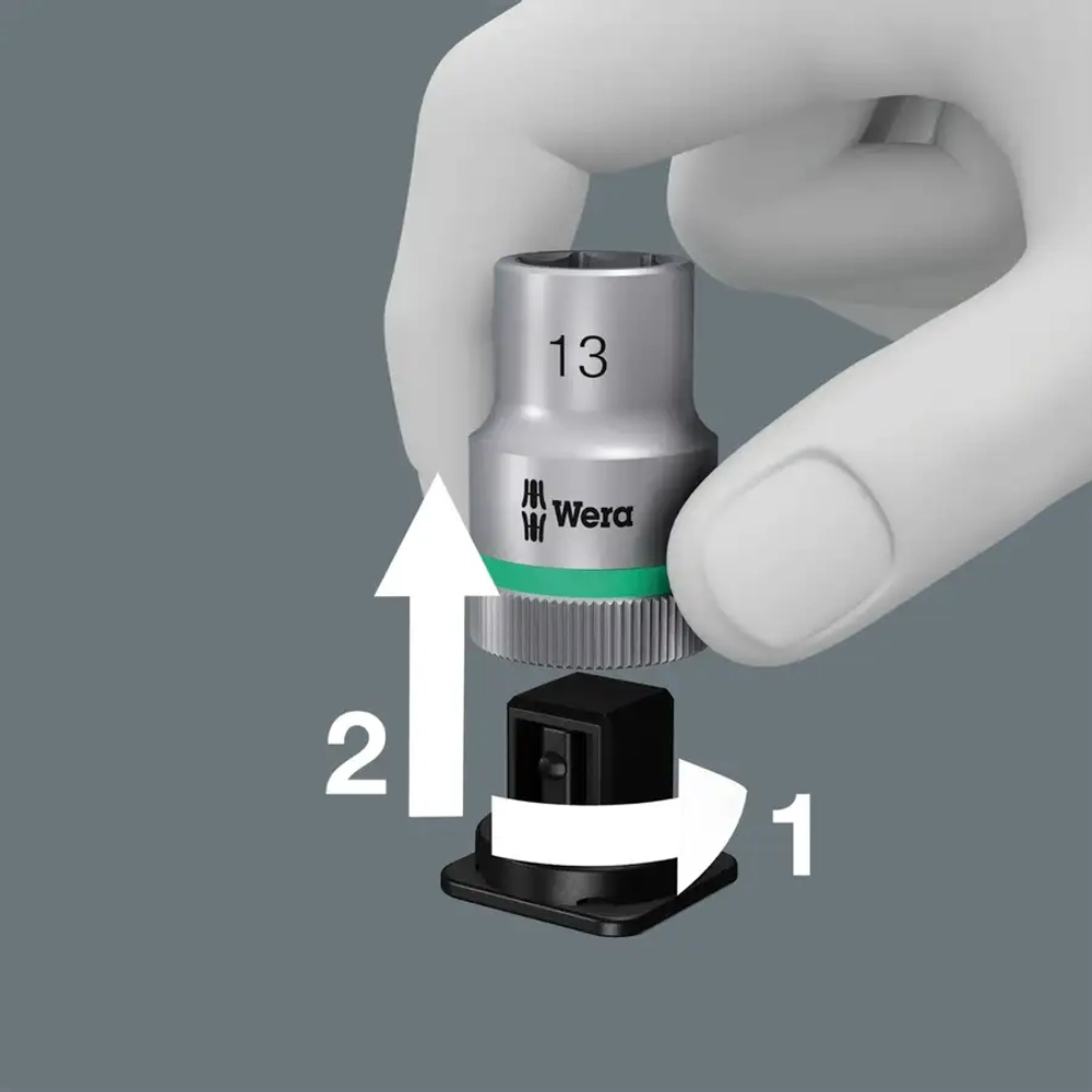Набор с трещоткой 1/4" Zyklop Comfort WERA 05005541001
