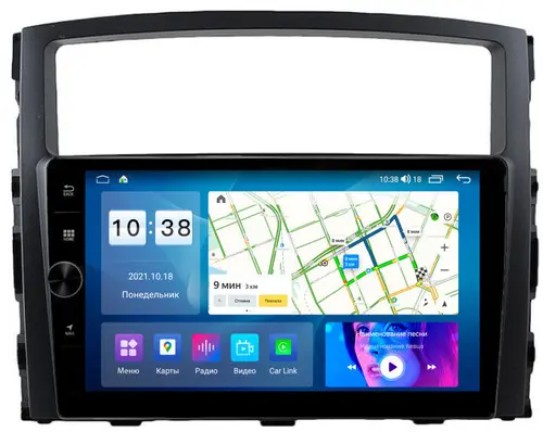 Магнитола для Mitsubishi Pajero 4 2006-2022 - Parafar PF458LHDAV на Android 12, Быстрая, CarPlay, 4G SIM-слот