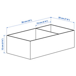 IKEA SKUBB  (ИКЕА СКУББ)  -  Коробка, 3 шт. - белый 20х38х12 см