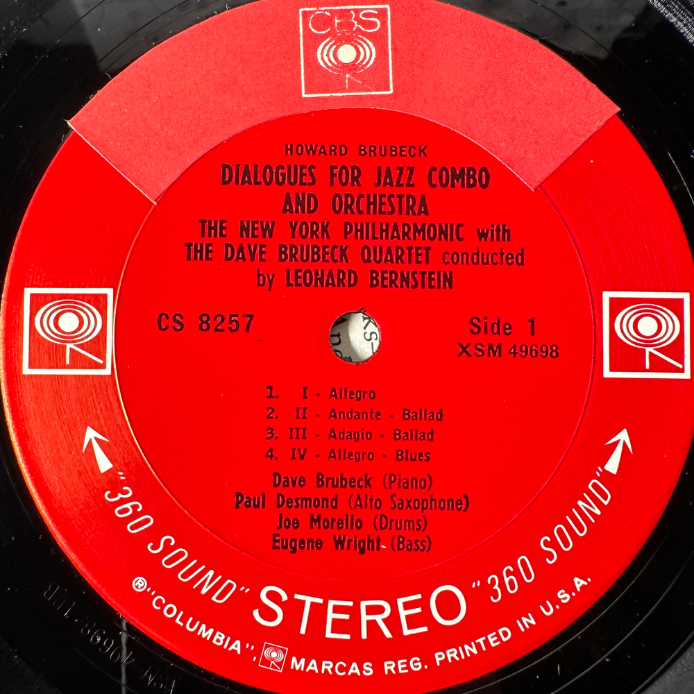 The Dave Brubeck Quartet ‎– Music From "West Side Story" And Other Works (США)