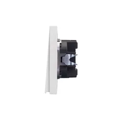 Выключатель двухклавишный KRANZ Miele Strong Жемчуг KR-78-0706-4