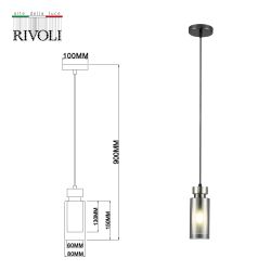 Светильник подвесной (подвес) Rivoli Klara 3099-201 1 * Е14 15 Вт модерн | Модерн