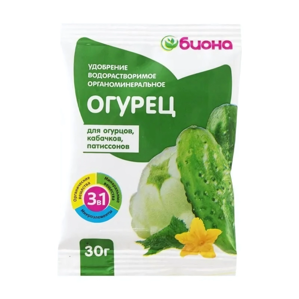 Водорастворимое удобрение Биона - Огурец, 30г
