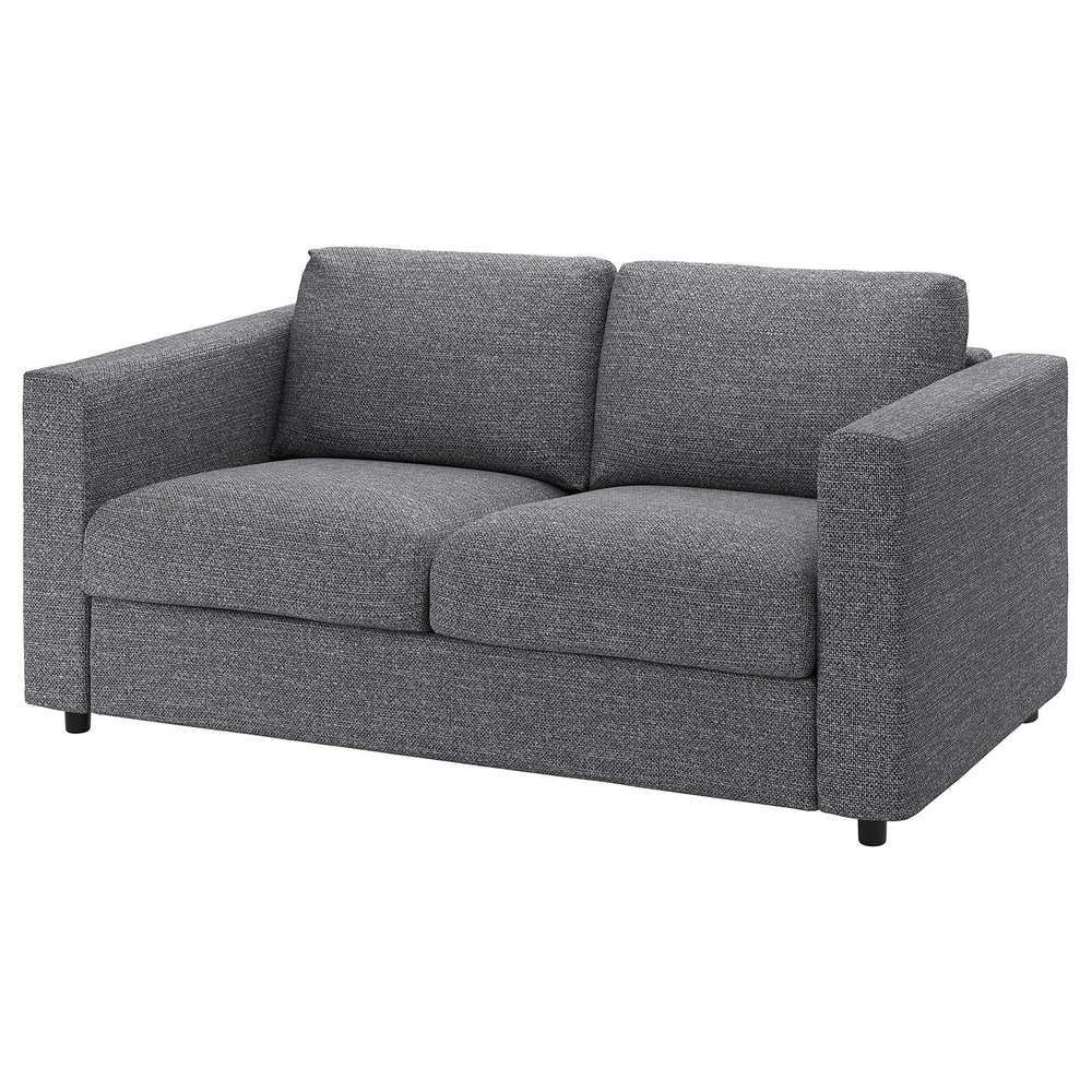 IKEA VIMLE  (ИКЕА ВИМЛЕ)  -  Чехол на 2-местный раскладной диван - Lejde серо-чёрный