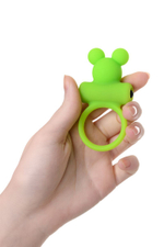 Зеленое виброкольцо на пенис A-Toys (Цвет: зеленый)