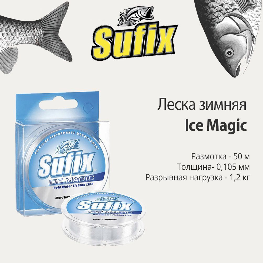 Леска зимняя Ice Magic 50 м бело-розовая 0,300 мм 7,7 кг
