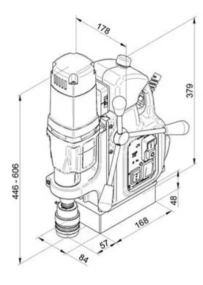 Магнитный сверлильный станок BDS MAB-485 SB с поворотным основанием