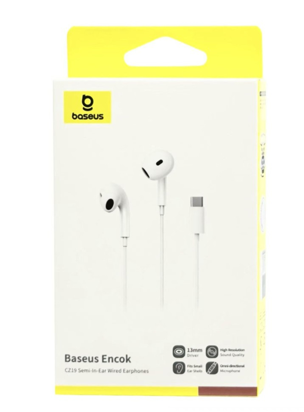 Стереонаушники с микрофоном Baseus Encok CZ19 Type-C белые