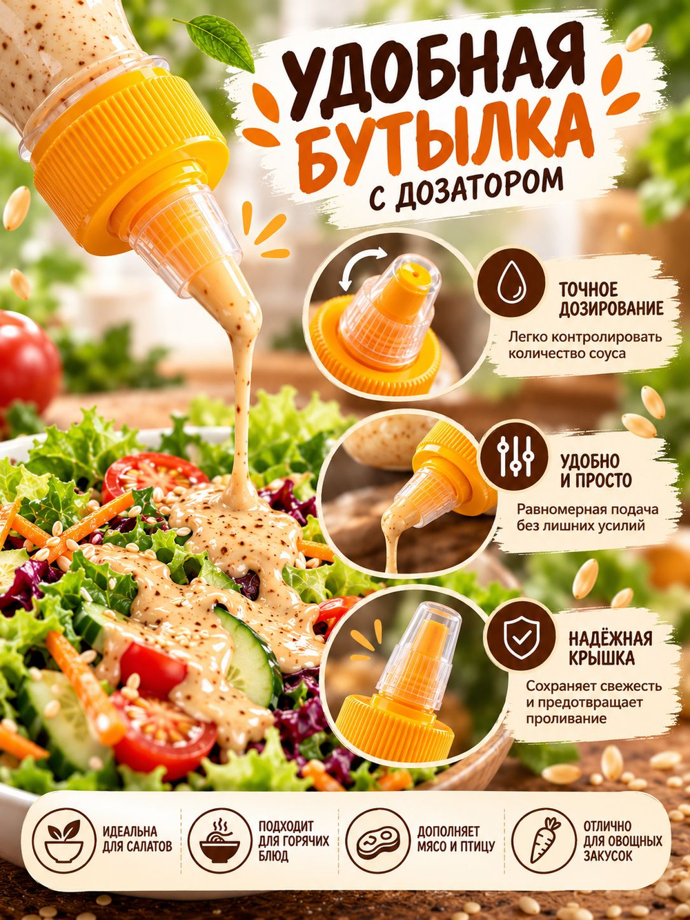 Кунжутный соус-заправка для салатов 268 г