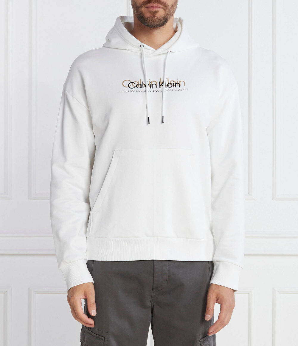 Худи DOUBLE FLOCK LOGO HOODIE Calvin Klein - белый(K10K111815)