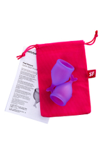 Набор менструальных чаш Satisfyer Feel secure Menstrual Cup фиолетовый 2 шт