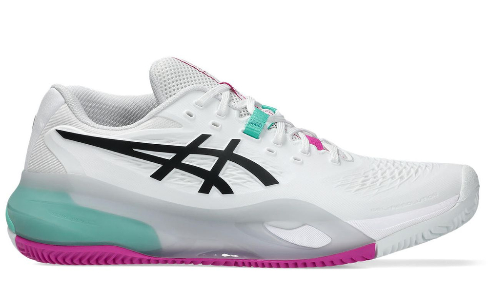 Мужские теннисные кроссовки Asics Gel-Resolution X Clay - white/aurora green
