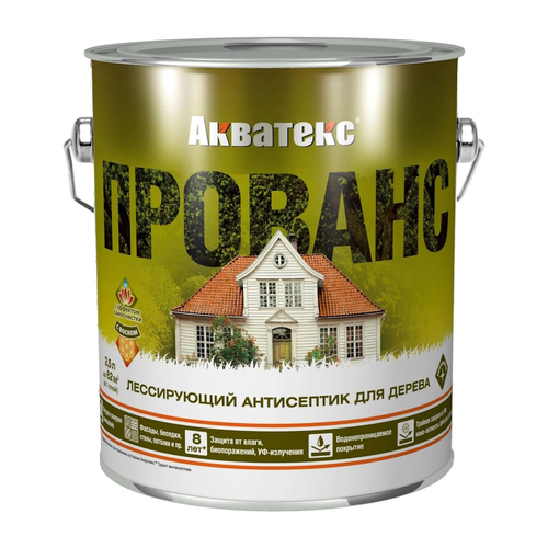 Пропитка по дереву Антисептик АКВАТЕКС Прованс орех  2,5л (Рогнеда)