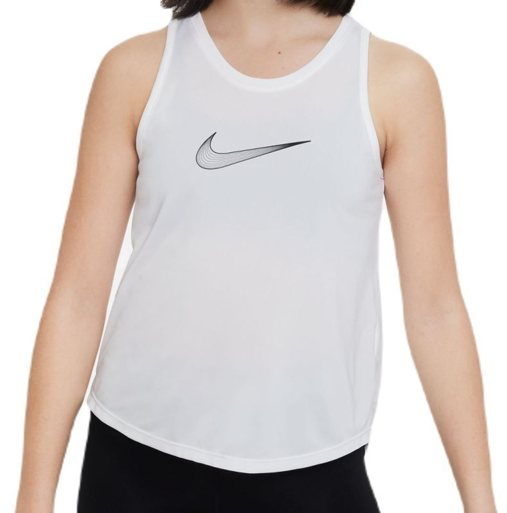 Футболка для девочки теннисная Nike Dri-Fit One Training Tank - белый