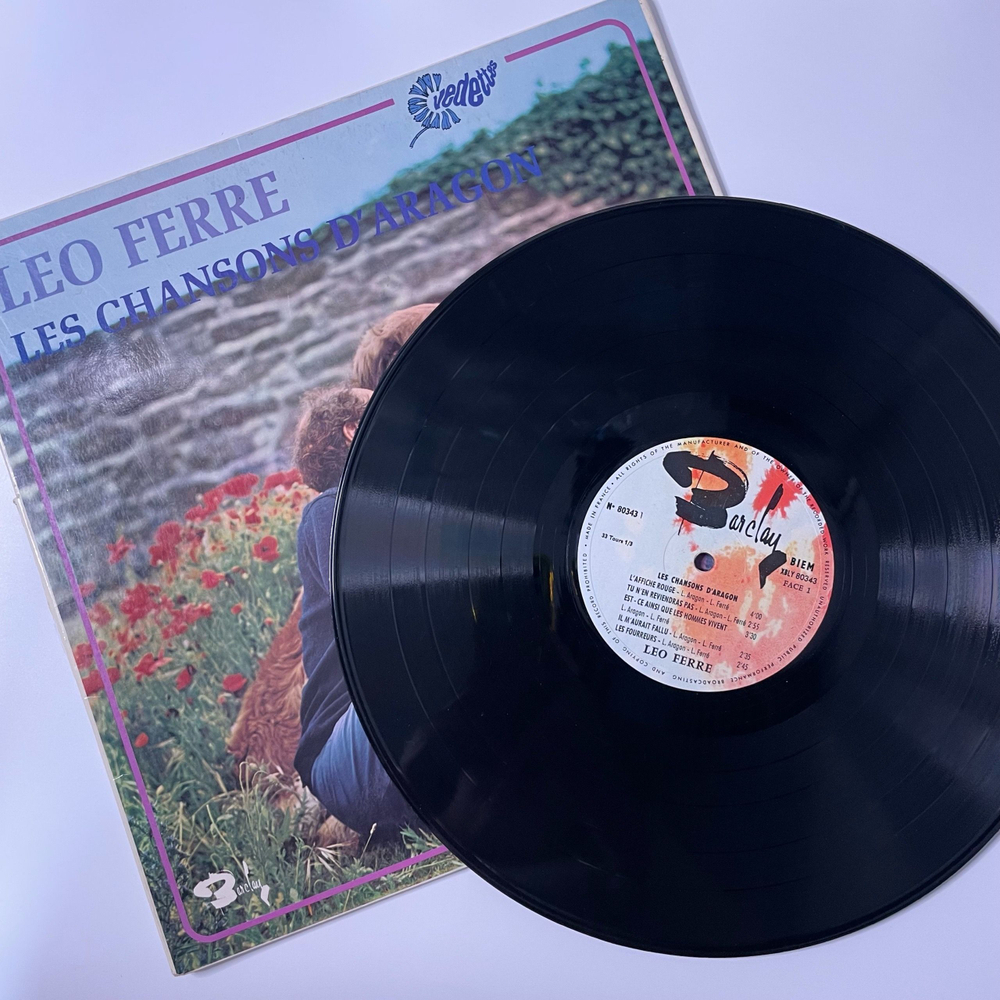 Винтажная виниловая пластинка LP Leo Ferre, Les Chansons D'Aragon (Франция 1972)