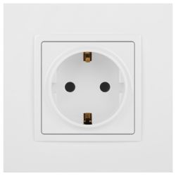 Розетка ЭРА Elegance 14-2101-01 2P+E Schuko 16A-250В IP20 белый | Эра Elegance