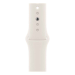 Apple Watch SE (2024), 44 мм корпус из алюминия цвета «Starlight», ремешок Sport Band размера M/L цвета «Starlight»