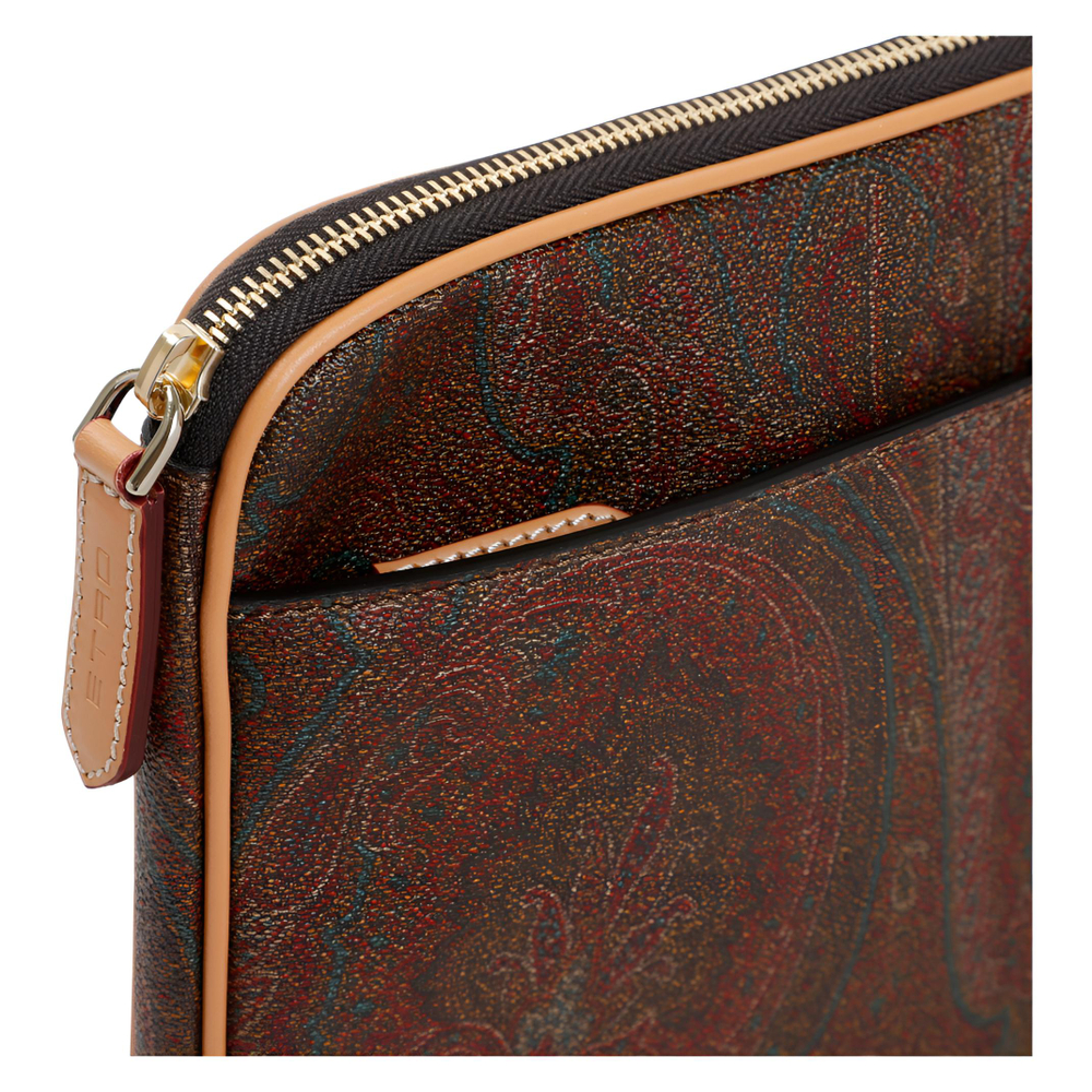 ETRO Print Polyester Laptop Bag Men"s Brown